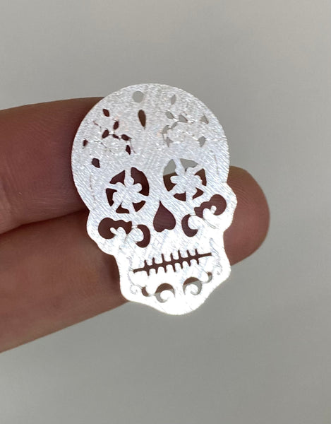 Calavera mediana 3cm Plata