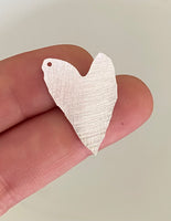 Corazón irregular 2,8cm Plata